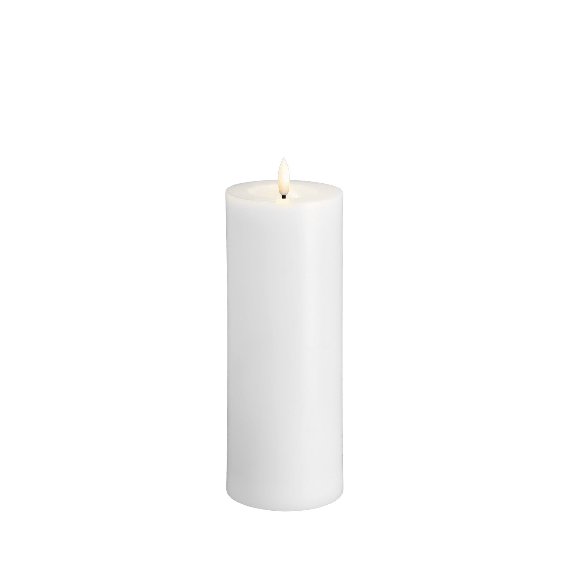 LED pillar candle 7,4x20 cm classic white